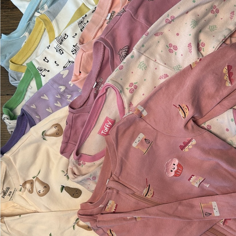 Unk Pajama Set Pink and Cream Soft Sleepwear